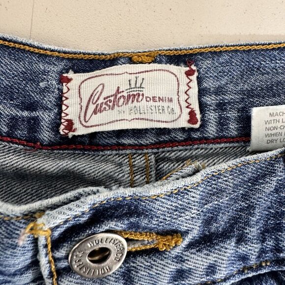 Hollister Jeans Custom Denim Men 34x32 Ripped Distressed Faded American Workwear - Picture 14 of 15